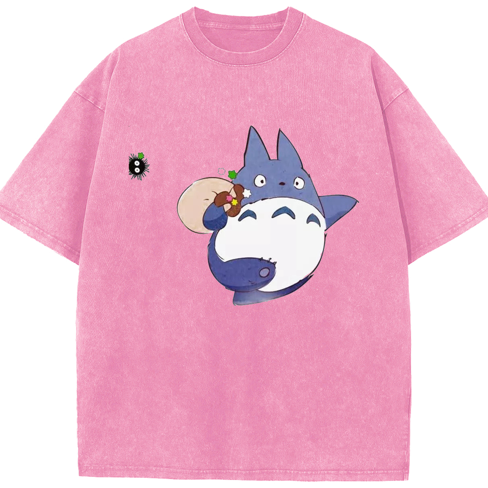 （画像用） となりのトトロ 草壁メイ 草壁サツキ My Neighbor Totoro Satsuki Kusakabe Mei Kusakabe 綿100% ヴィンテージ風 半袖Tシャツ（フロントプリント）